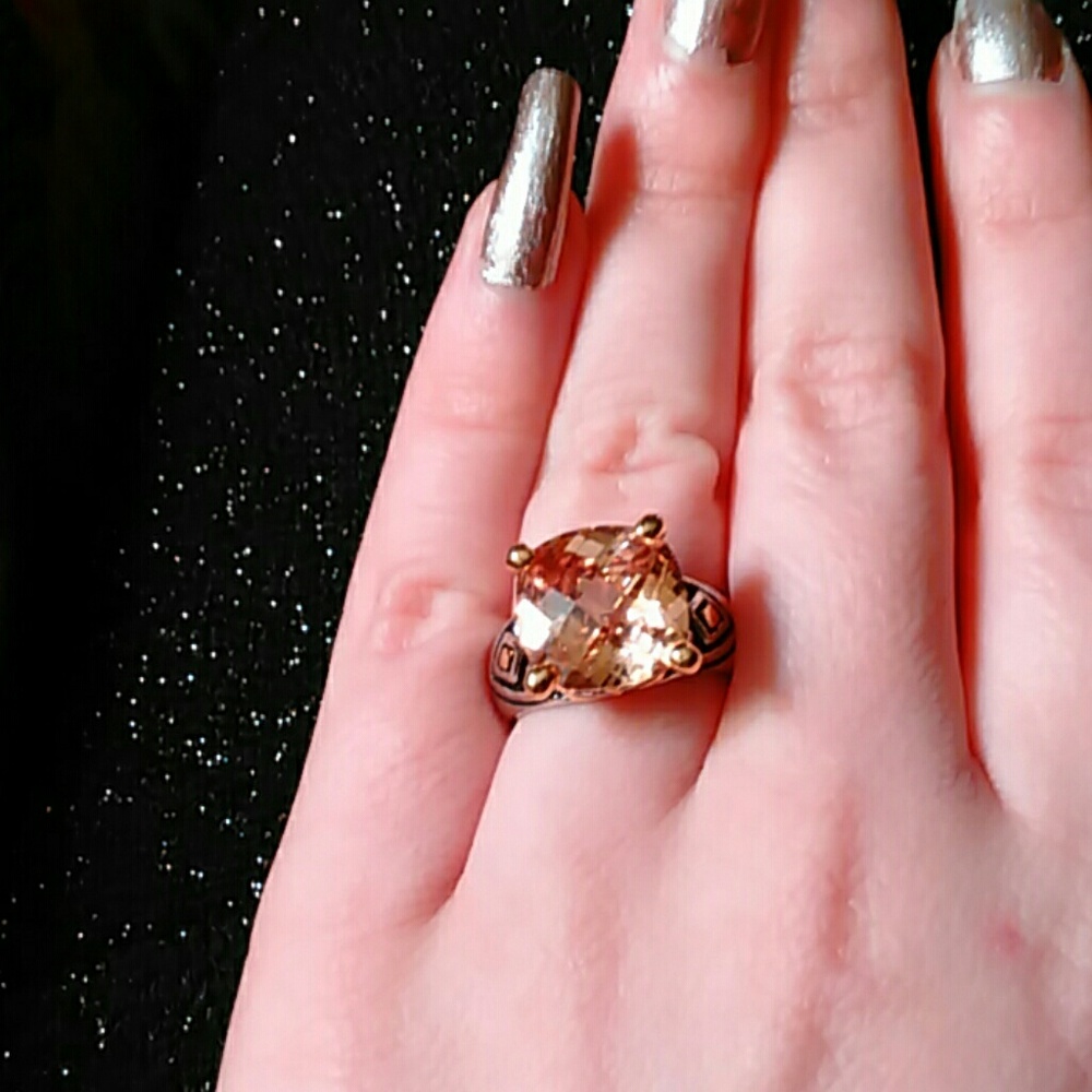 Park Lane Orange Ring with band details